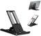 VINPAM Foldable Portable iPad Stand, Adjustable Tablet Holder for 4-13 Inch Devices - Ergonomic Desk Accessories Compatible with iPad 10.9-12.9, iPhone 15 Pro Max, Galaxy Tab, Switch (Black)