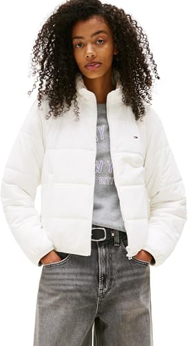 Tommy Jeans Tjw Reg Lw Padded Jacket Ext Dw0Dw20958, Giacca Imbottita, Donna, Bianco (Ecru), XXL