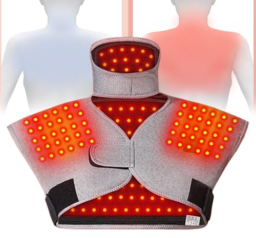 Elektrisk värmedyna för rygg, nacke och axlar, 3 massagelägen, 3 värmenivåer med tidsfunktion, uppvärmd nacksjal lindrar smärta, muskelspänning och ger värme till nacken och axlarna