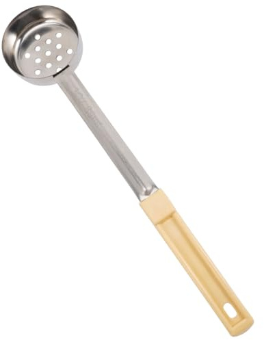 EPIGEIST Cucchiaio Porzionatore in Acciaio per Salsa Pizza da Cucina Mestolo per Porzioni da 3 Oz Manico Giallo Utensile Pratico per Uso Domestico e Regalo per Cuochi e Mamme