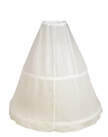 Flora 2 Hoop Bridal Wedding Petticoat/Prom Underskirt,Size S-XL (Pale IVORY)