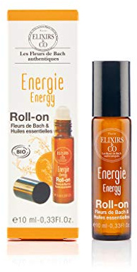 Elixirs & Co - Roll-On aux Fleurs de Bach et Huiles Essentielles BIO - Energie - 10 ml