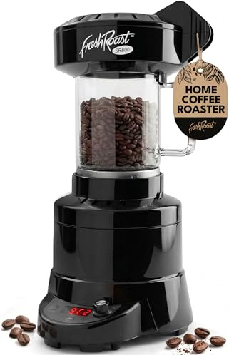 Fresh Roast SR800 - Tostador de café en casa - Control variable de calor y ventilador - Pantalla digital - Tuesta 6-8 oz (170-226 g) por lote - Fácil de usar - Tiempo de tostado rápido