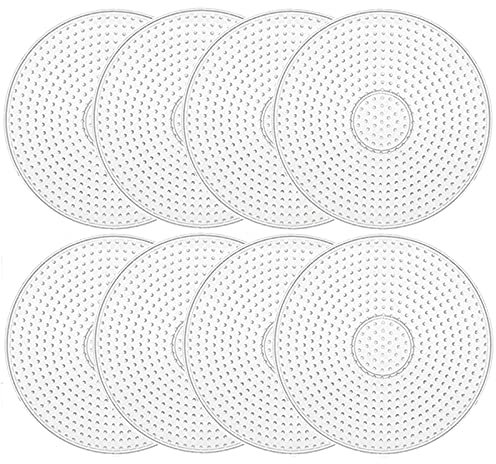 Hoshisea 8 Stück Steckperlen Platte, Transparente Vorlage, Steckplatten Transparent, Bügelperlen Stiftplatte, Bügelperlen Schablonen, Geeignet für Puzzle-Vorlagen (Transparent)