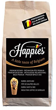 Happies mélange à pâtisserie pour gaufres à bulles, mélange de pâte pour gaufre tendance Hong Kong et Asie Bubblewaffle (2.5)