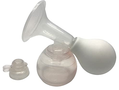 2 in 1 Compact Express Breast Pump + 90ml Silicone Storage Baby Bottle and Hygienic Sealing Cap for Breastfeeding & Milk Expression