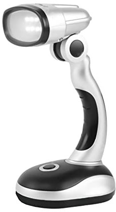 D.A.Y. Republic Portable Battery Powered Desk Lamp Light, Flexible 180 Degree Head with 12 Powerful LEDs Great for Work 10 Metre Range, Cordless Bright Torch for Home, Office & Camping