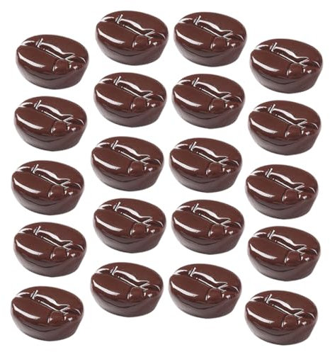 WHAMVOX 25pcs Simulated Coffee Beans Artificial Beans Figurine Home Decor for Shop Display for Diy