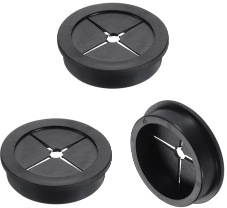 QUARKZMAN 3 stycken kabelgenomföring gummi borrmått Ø 45 mm ID 38 mm gummiplugg kabelgenomföring kabelhål skydd för skrivbord datorbord bänkskivor möbler