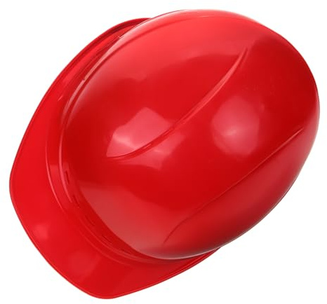 HOMSFOU Casco duro de construcción roja gruesa con diseño ventilado para mejorar el flujo de aire, casco de seguridad duradero para hombres, sombrero de seguridad protector portátil para trabajos de