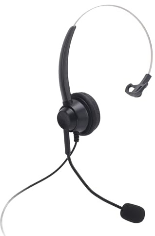 Omquot Brusreducerande Telefonheadset för Kundtjänst med USB C och 3,5 Mm Single Ear Support för Callcenter och Telefonkonferenser Svart