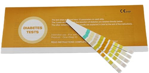 5 x Home Urine Diabetes Tests Each Strip Screens for Ketones & Glucose (5 per foil)