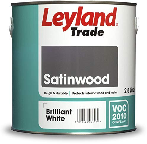 Leyland Trade Satinwood Paint - Brilliant White 2.5L