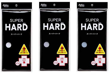 Salux Super Hard Nylon Japanese Beauty Skin Bath Wash Cloth/Towel 3 Pack (White Blue Grey)