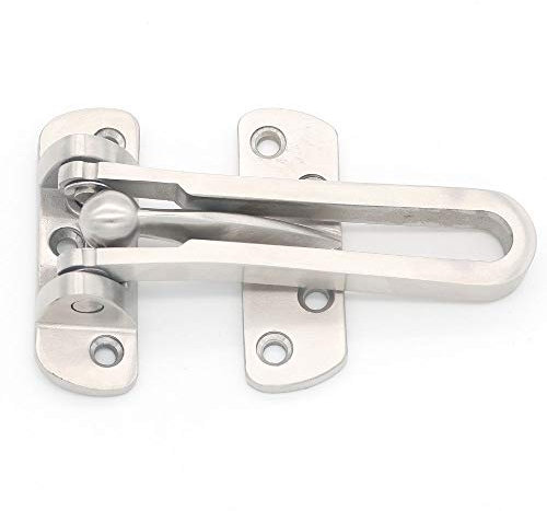 Nuzamas 304er-Edelstahl-Schwenkbügelschloss, Sekundäres Türschloss, Sicherheitsriegel, Schutzschließe für Zuhause, Hotel, Büro, verstärkter massiver Edelstahlverschluss