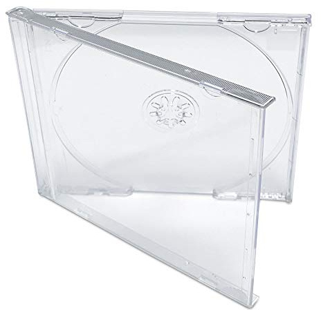 KEYIN Premium Clear CD Jewel Cases - Standard Size, 50-Pack