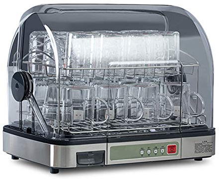 FENGCLOCK Bordsskiva topp diskmaskin, bärbar minidiskmaskin UV hög temperatur desinfektion touchpanel, lätt att torka, spara energi, för hem restaurang 16,26 x 14,56 x 14,37 tum