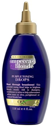 OGX Impecca-Blonde Purple Toning Drops for Blonde Enhance, 4 fl oz