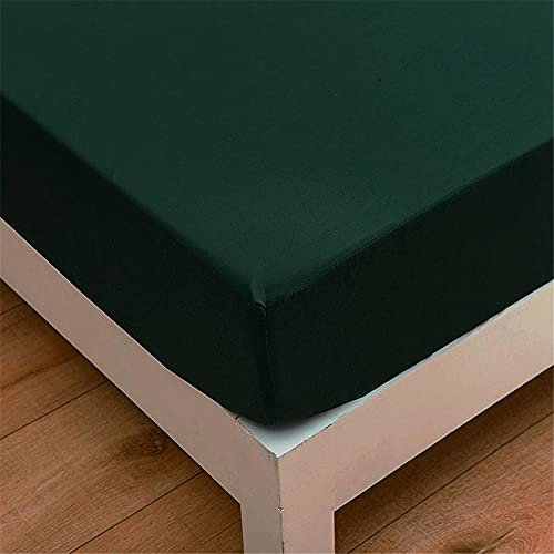 Chickwing Spannbettlaken 180x200cm Dunkelgrün Spannbetttücher, Spannbetttuch aus Mikrofaser, Passt auf Matratzen bis 30 cm Hohe