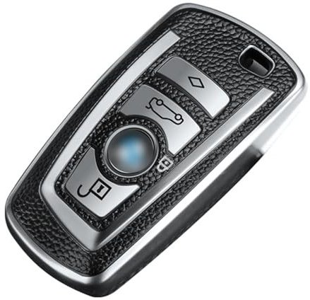 KUNIO Nyckelfodral passar BMW 1-serien 3-serien 4-serien 5-serien F10 F12 F20 F25 F30 X3 X4 M3 M4 M5 3GT 5GT Keyless skyddsfodral TPU nyckelskydd D silver