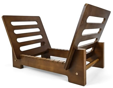 Whemyreat Support de rangement pour disques vinyles en bois de pin - Avec 11 rainures antidérapantes - Pour 50 enregistrements de données LP et CD - Support en vinyle - Marron