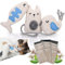 ne&no® Juguetes para gatos rellenables con Baldrian – 100% natural – Juego de 3 animales de juguete con 9 bolsas de hierba gatera (1,5 g cada una) – Cojín de valeriana para gatos