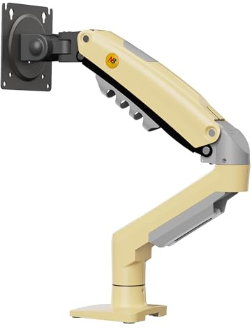 Ergosolid Support Écran PC Moniteur, Bras Articulé Ergonomique Ressort à Gaz, 17-30 Pouces, VESA 75mm et 100mm, Rotatif à 360°