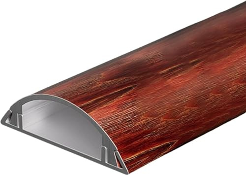 Protecteur De Câble en Métal 39 Pouces De Long, Fort Et Auto-adhésif, Couvre-Cordon De Sol pour Bureaux, Maisons, Entrepôts, Cours Extérieures, Red, 50 * 14mm/1.96 * 0.55in