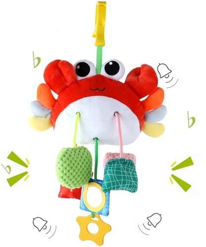 YskerrigToy Juguetes de Cochecito, Juguete Colgante Bebe Cuna Asiento de Coche Peluche Cangrejo Colgante Juegos Recien Nacido Niños Niñas Cuna Coche Carrito Cochecitos Regalos