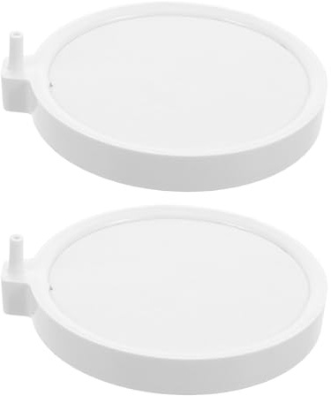 UKCOCO Lot De 2 Aérateurs pour Aquarium Pierres À Bulles Mini Pompe À Air Diffuseur d'air Professionnel Blanc