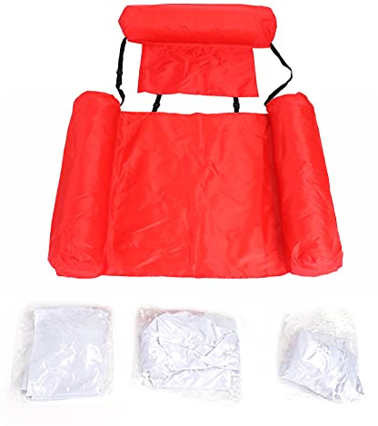 ADMYTHGB PVC Inflatable Floating Row Pool Hammock Lounger Chair, Foldable Water Lounge for Swimming Pool and Beach, Lightweight Buoyant Summer Floating Bed with Comfortable Semi - Submerged