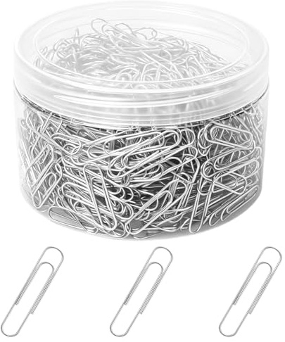ZY-otu Lot de 1000 trombones de 29 mm - Argenté - Trombones pratiques pour lettres et documents
