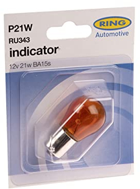 Ring Automotive Blinkerbirne RU343, 12°V, 21°W, Ba15S Scc, Bernsteinfarben