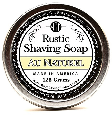 WSP Hypoallergenic Rustic Shaving Soap (Unscented) Artisan Made in America Using Vegan Natural Ingredients