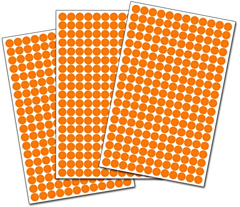 684–1368 självhäftande tejp neon 15 mm cirkel punkt självhäftande dekal Inventur – Finest Folia 684 Klebepunkte Neon orange