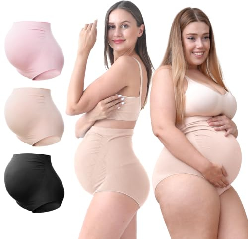 SUNNYBUY Kvinnor Kvinnor Graviditet Sömlösa Sömlösa Moderskap Underkläder Hipster Trosor Över Bumpen