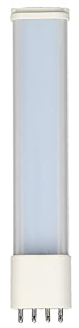 SATZOL 6000K Daylight AC120V 7W 2G7 2GX7 LED Horizontal PL Bulb, 13W 4 Pin Fluorecent CFL Lamp Replacement, Compatiable with The 2G7 and 2GX7 Socket, Energy Saving, Bypass The Ballast