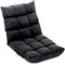Nexos Relax-Lounger 53x52x60cm hell-blau Bodensofa verstellbar Relax-Sofa Bodenstuhl Jugendsessel Gästebett klappbar Sitzsack Klappbett Sitzkissen (Schwarz)