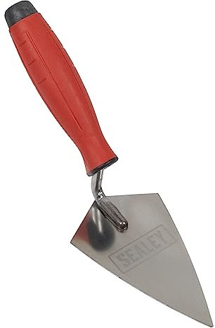 Sealey Stainless Steel Sharp Pointing Trowel - Rubber Handle 140mm - T1222