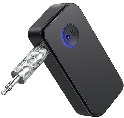 APEKX Wireless Bluetooth 5.3 Aux Receiver 3.5 mm for Car, Home Stereo, Speakers, and Wired Headphones - 10 hours of continuous Seamless Music Streaming & Playtime