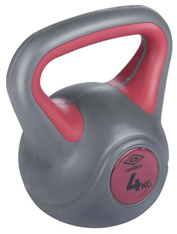 Umbro Kettlebell 4kg - Einstiegsgewicht weiblich - Rehabilitation - Kunststoffgewicht - Rot