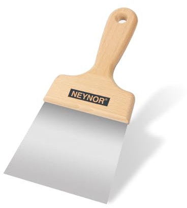 NEYNOR® Couteau à Enduit en Inox 220 mm - Spatule de Façade à Lame Plate - Couteau à Enduire avec Lame - Manche en Bois - Made in EU
