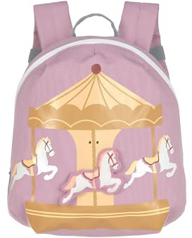 Ledig liten barnryggsäck för Kita barnväska spjälsäng ryggsäck med bröstbälte, 20 x 9,5 x 24 cm, 3,5 l, Lila-rosa, 20 x 9 x 24 cm, tiny drivers