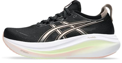 Asics Tenis de Correr Gel-Nimbus 27 para Mujer, Negro (Black/Breeze), 40.5 EU