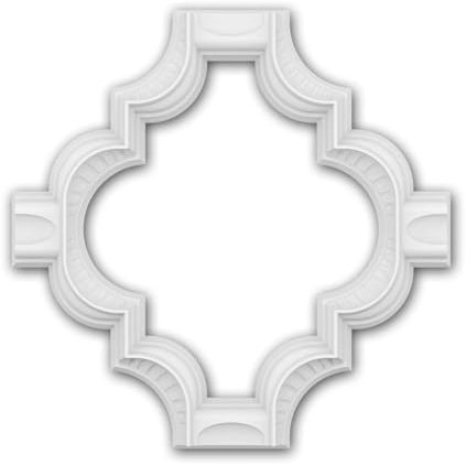 PRO[f]home® - 1 x 3D Wall Panel 159503 Profhome 49,9 cm x 49,8 cm x 6 cm White Islamic Ornament Moroccan Style Rigid Polyurethane Foam pre-Primed Lightweight Sturdy dimensionally Stable
