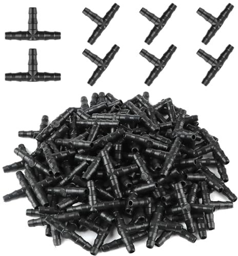 Rolcoassuns 100 raccordi a T universali per irrigazione a goccia da 1/4