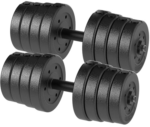 ZENO Dumbbells Set | Adjustable Dumbbells | Weights Dumbbell Set for Home & Gym Workouts | Dumbbell Sets with Anti Slip Handles & Adjustable Weights | Sold As Pair (15, Kilograms)