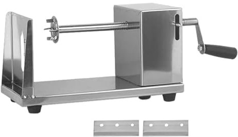 Cutter di Patate a Spiral - POCA in Acciaio Inossidabile Twisted Patate, Verdure Cutter | Slicer a Spiral Professionale 25,5 × 11,6 × 14 cm per ristoranti, Picnic e Uso della Cucina