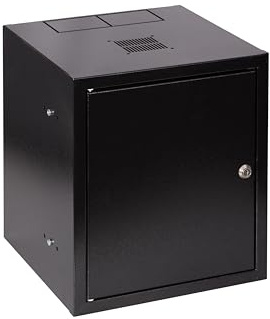 SABAJ M&D - Armario de red (10 pulgadas, 6U, H355 x 310 x 300 mm, profundidad útil 250 mm, montaje en pared, color negro