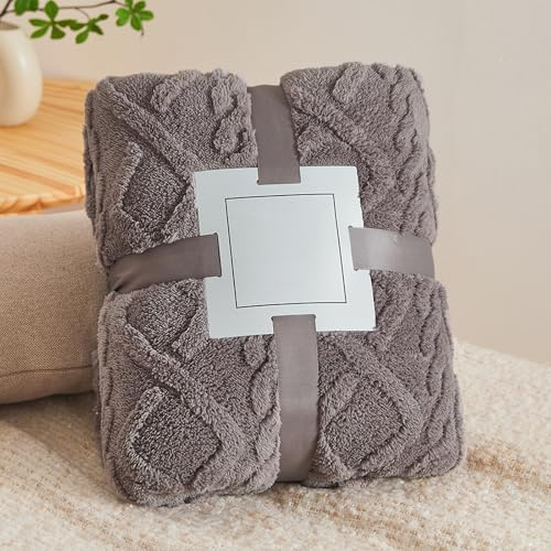 bechoanigel Coperta Pile, 150x200 cm Plaid Divano, Coperta Pile Divano, Coperta Calda Invernale, Coperta Morbida Pelosa per Letto, Divano, Ufficio (Grigio Scuro)